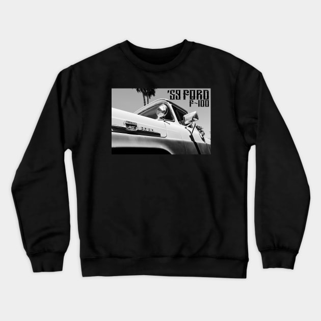 1959 Ford F-100 Crewneck Sweatshirt by LunaGFXD